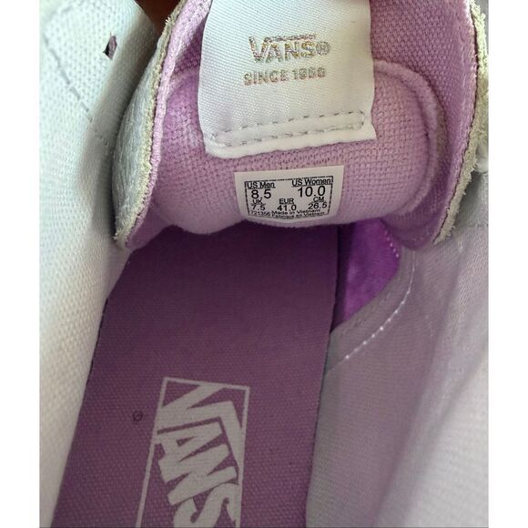 Vans Sk8-Hi Platform Butterfly Silver Purple White Shoe - Picture 7 of 8